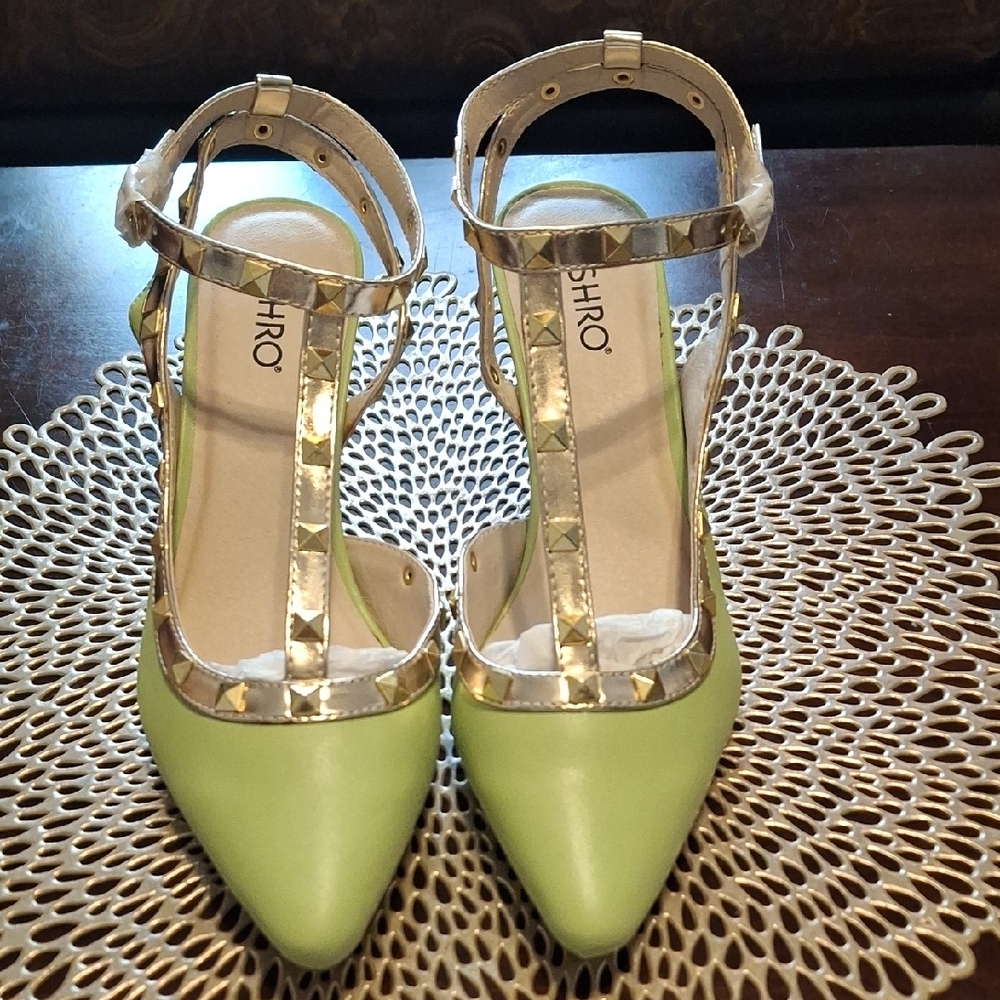 Ashro Lime and Gold Heels